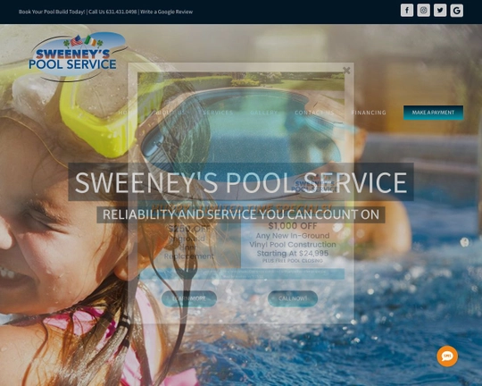 Sweeney's Pool Service Logo